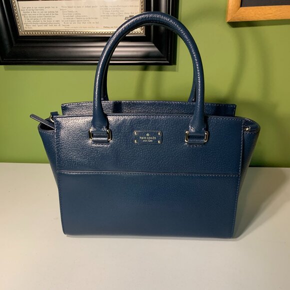 kate spade Handbags - Kate Spade Navy Satchel with crossbody strap NWOT